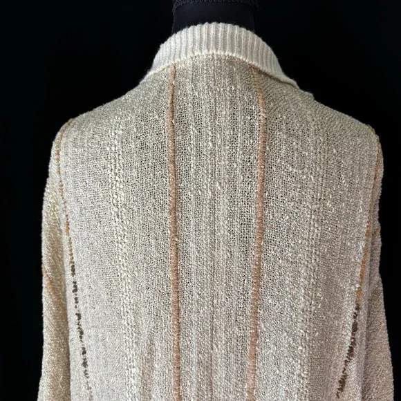 Zonda Nellis Vintage Knit Cardigan 1970s Oversized Cozy Lagenlook Wearable Art M - Picture 10 of 16